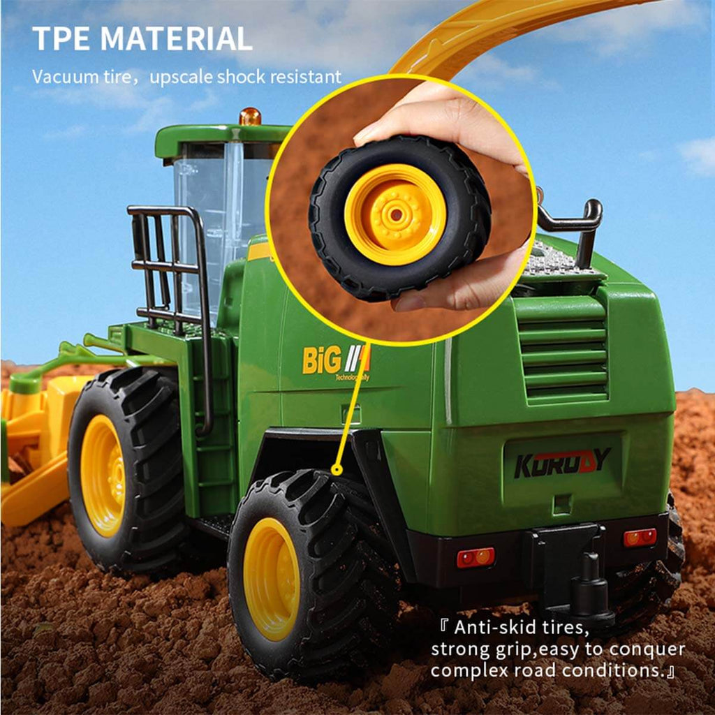 1:24 Remote Control Harvester Vehicle 2.4G RC Electric Four Wheel Farmer Farm Vehicle Kid's RC Car