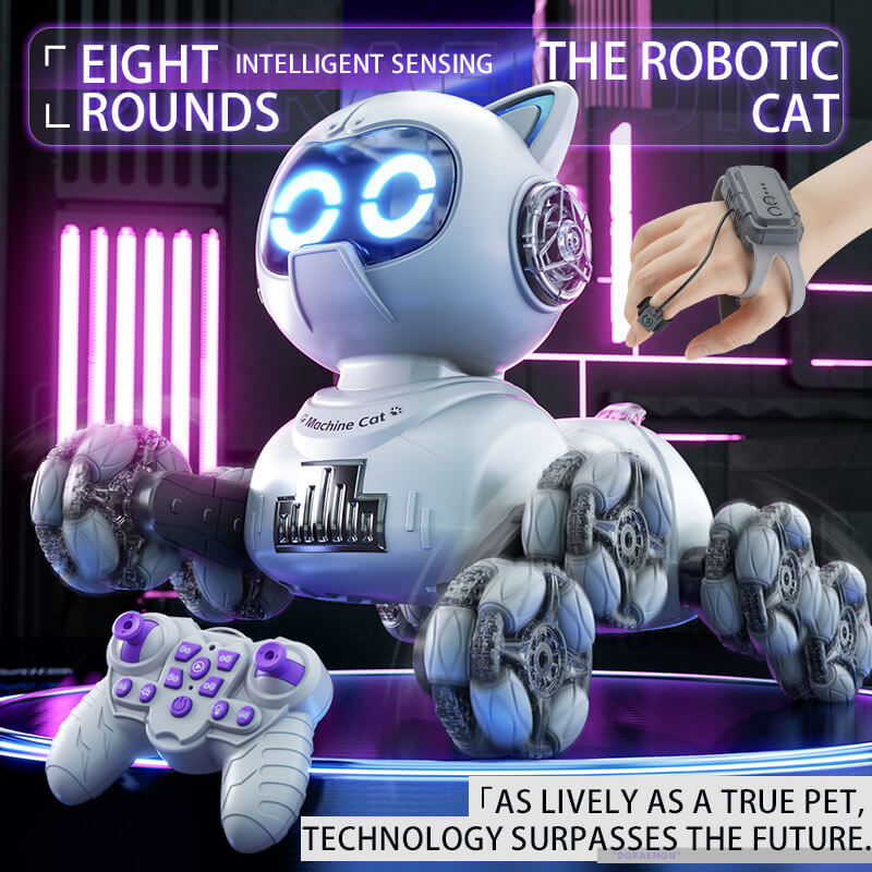 Remote Control Robot Cat 360° RC Stunt Smart Car 8WD Car Holiday Gift for Kids