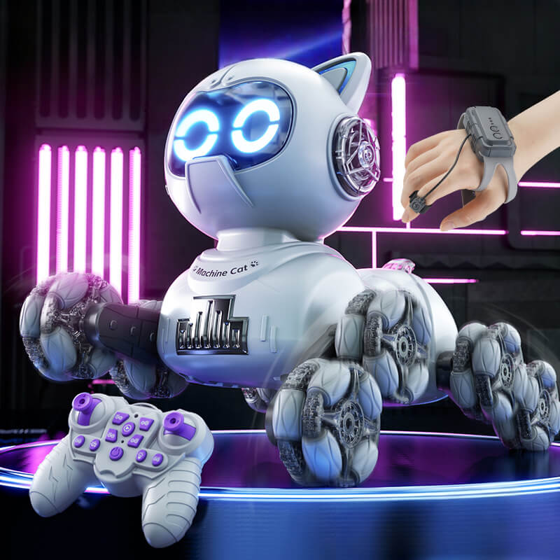 Remote Control Robot Cat 360° RC Stunt Smart Car 8WD Car Holiday Gift for Kids