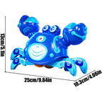 2 IN 1 RC Robot Crab Bubble Machine Toy Multi-Functional RC Crawling Crab with LED Lights Music for Kids Aged 2+