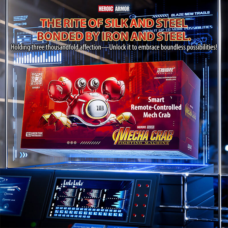 2.4GHz Remote Control Robot Crab Mech Crawling Crab 360° Stunt Rotation Toy with Lights Music