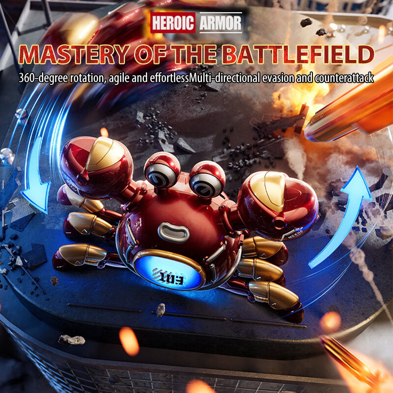 2.4GHz Remote Control Robot Crab Mech Crawling Crab 360° Stunt Rotation Toy with Lights Music