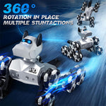 2.4G Remote Control Robot Dog Electric 8WD Stunt RC Cars Climbing Robot Dogs with 2 Rechargeable Batteries