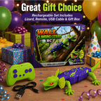 Remote Control Robot Rechargeable RC Wall Climbing Lizard Toy with LED Eyes Best Gift for Kids 3+