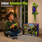 Remote Control Robot Rechargeable RC Wall Climbing Lizard Toy with LED Eyes Best Gift for Kids 3+