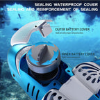 2.4Ghz Remote Control Shark 360° Rotation Electric RC Shark Toys with Light & Spray Water for Kids