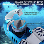 2.4Ghz Remote Control Shark 360° Rotation Electric RC Shark Toys with Light & Spray Water for Kids
