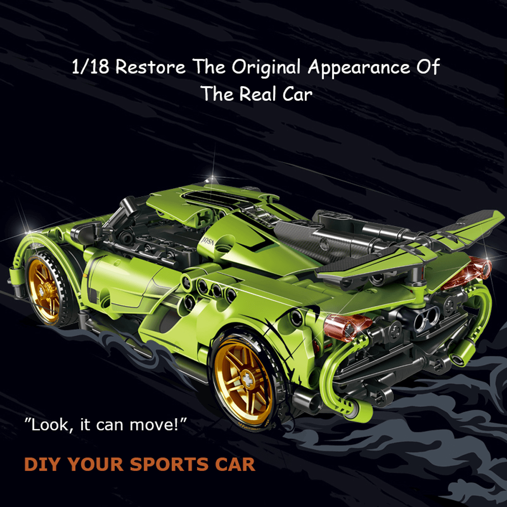 402Pcs Remote Control Sports Race Car Building Blocks Sets, STEM Building Kits, Educational Learning Toys for Boys, Practical Gifts 4 5 6 7 8 9 10+ Year Old