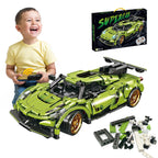 402Pcs Remote Control Sports Race Car Building Blocks Sets, STEM Building Kits, Educational Learning Toys for Boys, Practical Gifts 4 5 6 7 8 9 10+ Year Old