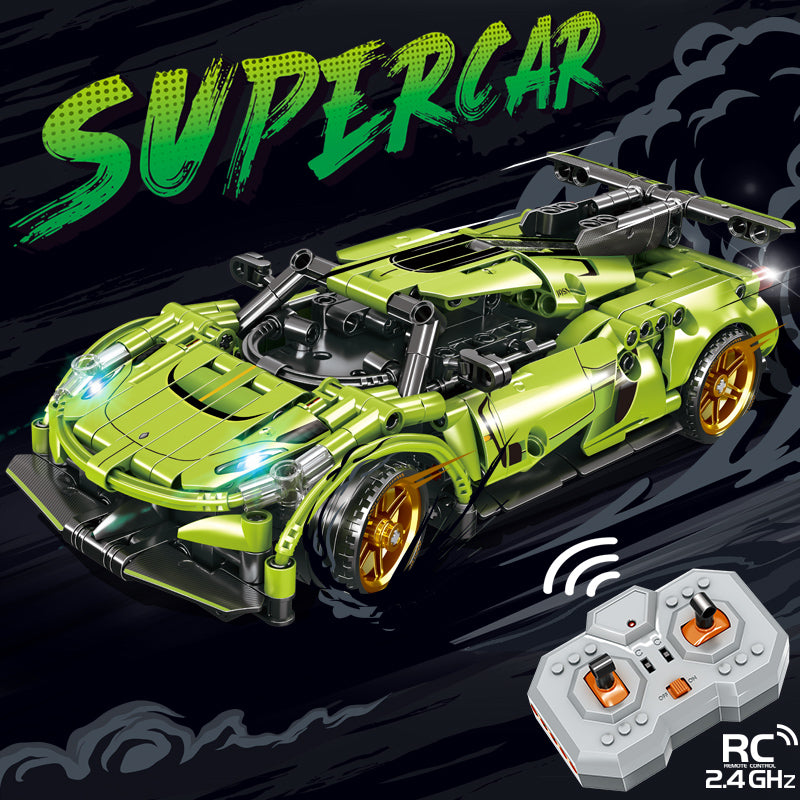 402Pcs Remote Control Sports Race Car Building Blocks Sets, STEM Building Kits, Educational Learning Toys for Boys, Practical Gifts 4 5 6 7 8 9 10+ Year Old