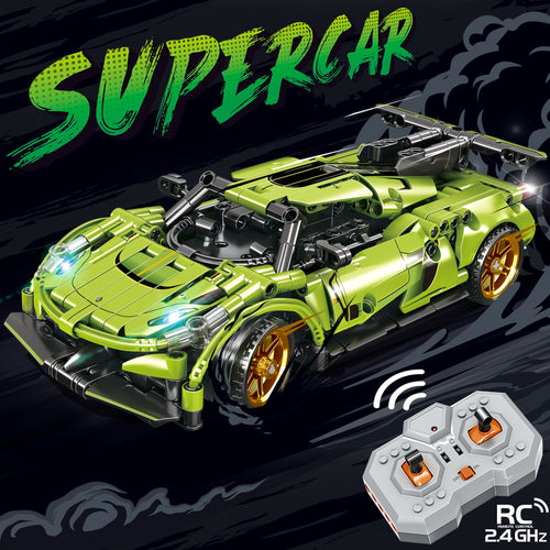 402Pcs Remote Control Sports Race Car Building Blocks Sets, STEM Building Kits, Educational Learning Toys for Boys, Practical Gifts 4 5 6 7 8 9 10+ Year Old