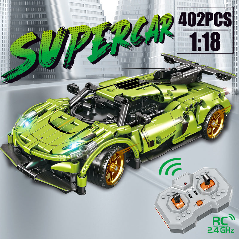 402Pcs Remote Control Sports Race Car Building Blocks Sets, STEM Building Kits, Educational Learning Toys for Boys, Practical Gifts 4 5 6 7 8 9 10+ Year Old