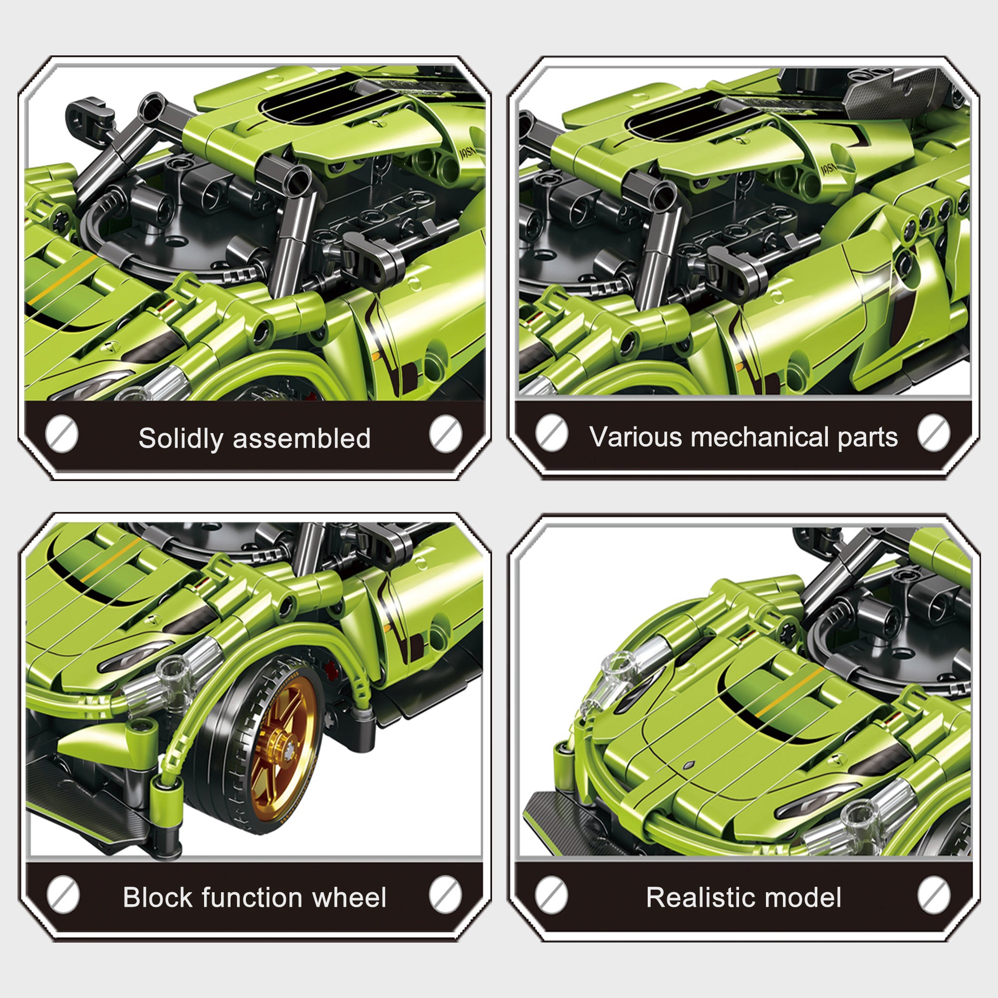 402Pcs Remote Control Sports Race Car Building Blocks Sets, STEM Building Kits, Educational Learning Toys for Boys, Practical Gifts 4 5 6 7 8 9 10+ Year Old