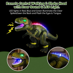 Kids RC Dinosaur Toy Remote Control Dinosaur T-Rex With LED Light Up, Walking & Roaring Realistic Dinosaur Toys