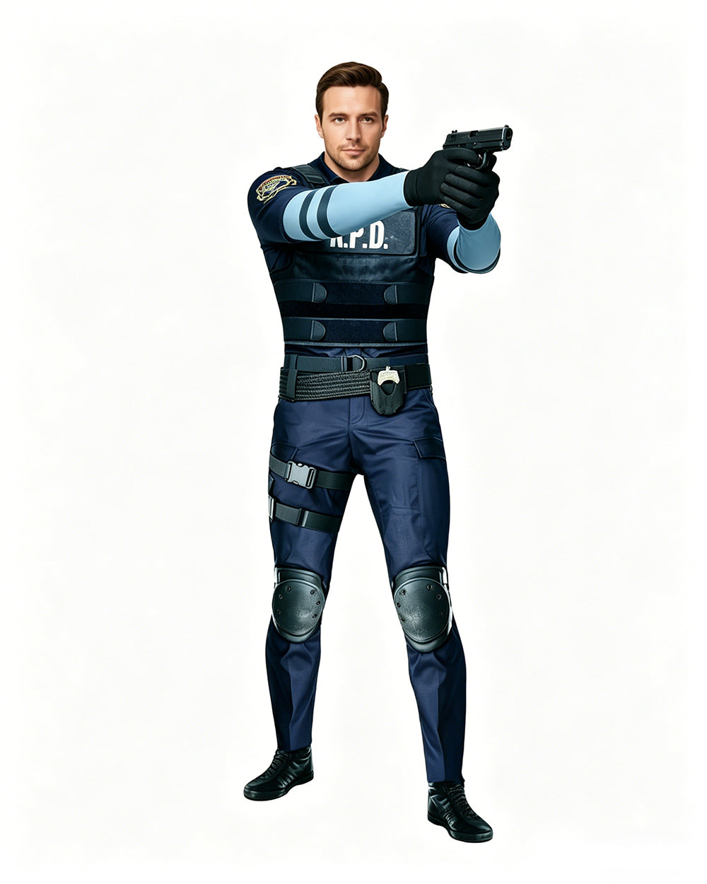 Police Tactical Jumpsuit Game Inspired Leon Bodysuit for Zombie Apocalypse Roleplay