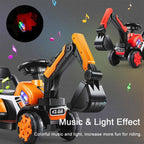 Kids Ride On Excavator Truck Toddler Ride-On-Car With Front Loader Digger