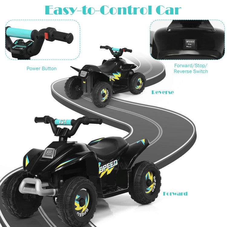 Kids 6V Ride On ATV Electric Childs Ride-on Car Toy Anti-rollover Ride On Quad For Boys Girls