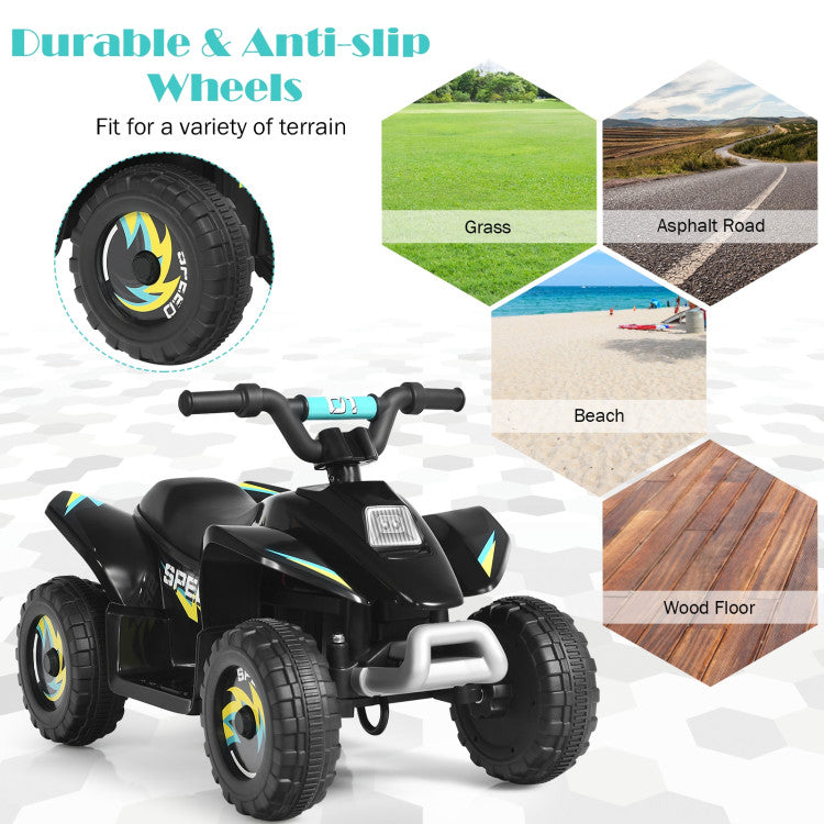 Kids 6V Ride On ATV Electric Childs Ride-on Car Toy Anti-rollover Ride On Quad For Boys Girls