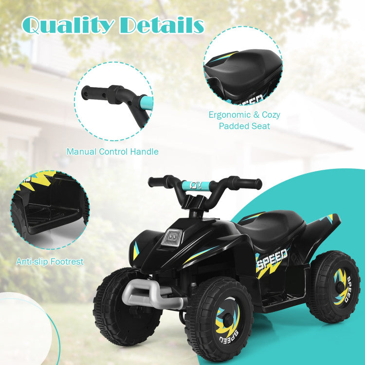 Kids 6V Ride On ATV Electric Childs Ride-on Car Toy Anti-rollover Ride On Quad For Boys Girls