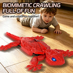 2.4G RC Robot Wall-Climbing Gecko Toy Vacuum Adsorption RC Lizard with LED Eyes and 360° Rotation for Kids