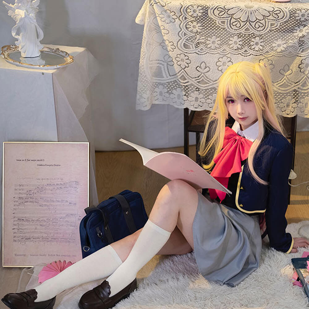 Ruby Hoshion Cosplay Costume Oshi no Ko Outfit Ruby Uniform Fancy Dress Full Set for Teens Adults