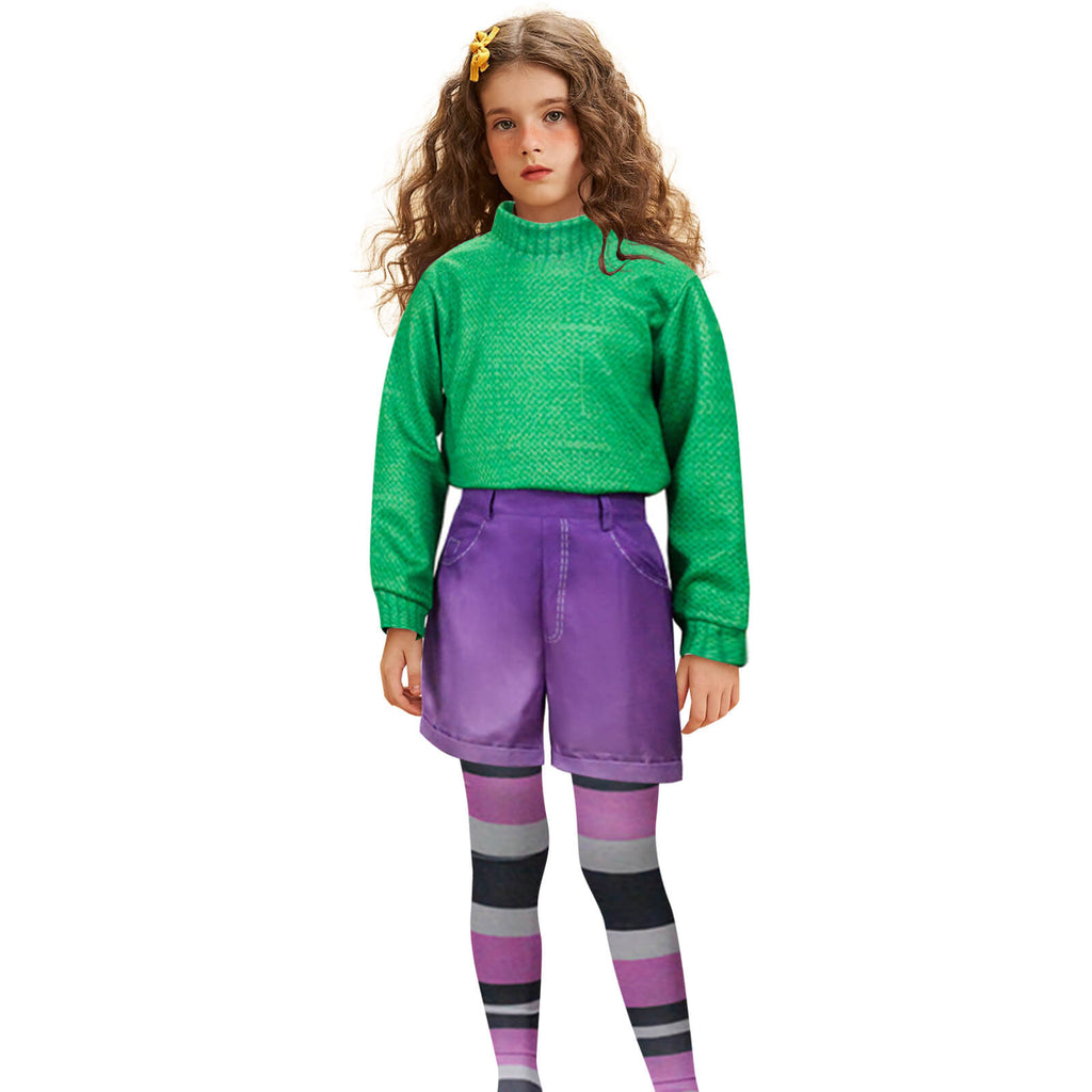 Ruby Gillman Cosplay Costume Teenage Kraken Ruby Gillman Cosplay Outfit Sweatshirt Shorts Leggings Full Set for Kids Adult
