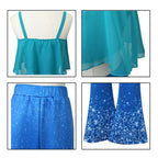 Chelsea Costume Girls Adults Crop Top Pants Necklace 3pcs Set Chelsea Cosplay Outfit for Halloween