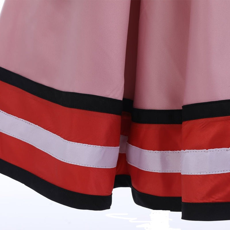 Nezuko Cosplay Costume Pink Summer Dress with Hat The Chosen Demon Nezuko Halloween Outfit