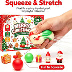 Christmas Advent Calendar 2026 Dumpling Squishies 24Pcs Cute Squeeze Fidget Toys Christmas Countdown Gift Set for Kids and Adults