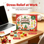 Christmas Advent Calendar 2026 Dumpling Squishies 24Pcs Cute Squeeze Fidget Toys Christmas Countdown Gift Set for Kids and Adults