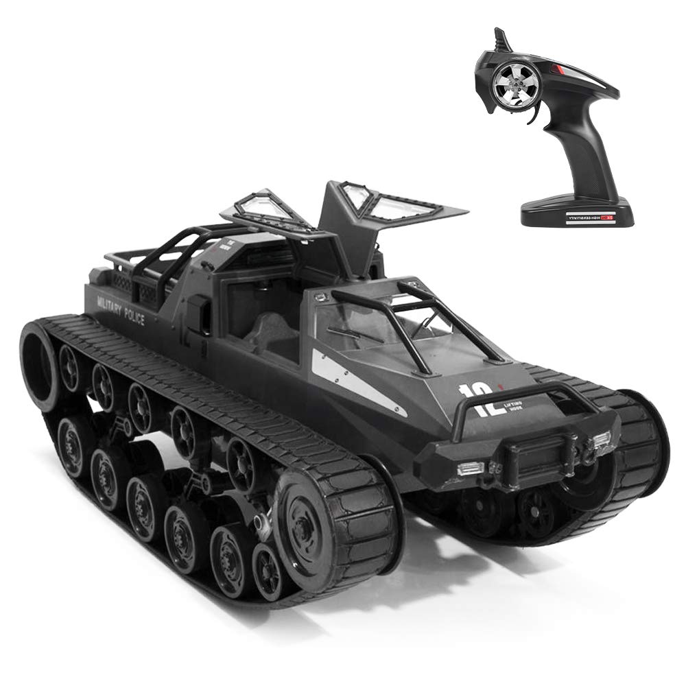 4WD RC Tank 360° Rotation Spray Tank Alloy 2.4G Remote Control Crawler Tank