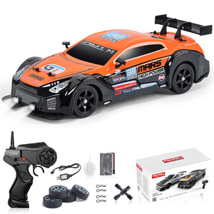 1/16 RC Drift Car 18KM/H Fast Remote Control Cars Spray Car with Led Light Sound For Kids