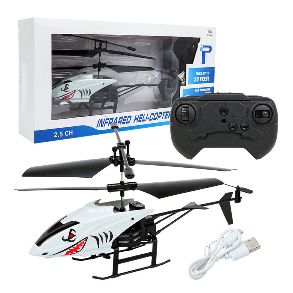 Remote Control Helicopter 2CH Cartoon RC Aircraft with Light Kids Plane Toys