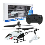 Remote Control Helicopter 2CH Cartoon RC Aircraft with Light Kids Plane Toys