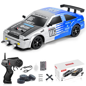 1/16 RC Drift Car 18KM/H Fast Remote Control Cars Spray Car with Led Light Sound For Kids