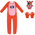 Kids FNAF Costume Boys Girls Jumpsuit with Gloves and Mask for Cosplay Dress Up