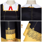 Anya Costume The Spy Child Cosplay Dress and Socks Headwear Full Set