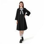 Anya Cosplay Costume Black Homewear Dress with Hair Accessories