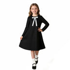 Anya Cosplay Costume Black Homewear Dress with Hair Accessories