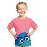 Girls Emotion Sadness T-shirt Inside Movie Out 100% Cotton Shirt for Kids 2-10 Years