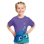 Girls Emotion Sadness T-shirt Inside Movie Out 100% Cotton Shirt for Kids 2-10 Years