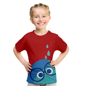 Girls Emotion Sadness T-shirt Inside Movie Out 100% Cotton Shirt for Kids 2-10 Years