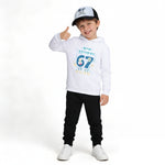 Six-Seven in Steal A Brainrot Costume Hooded Sweatshirt and Cap Trendy Outfit 67 Meme Hoodie for Boys Girls
