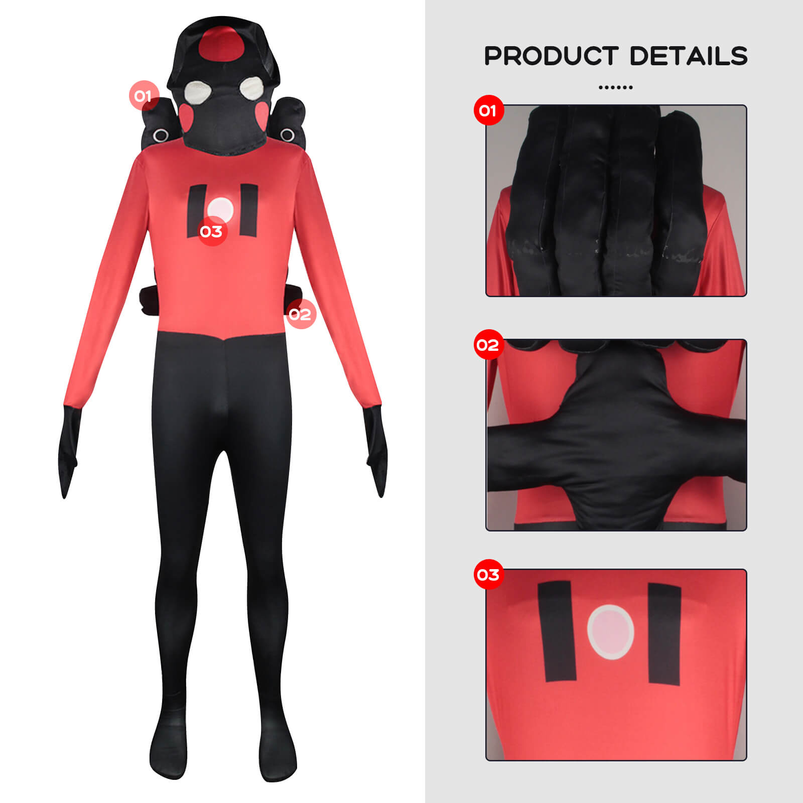 Skibidi Toilet Costume Titan Speakerman Jumpsuit and Helmet Suit Halloween Cosplay Outfit