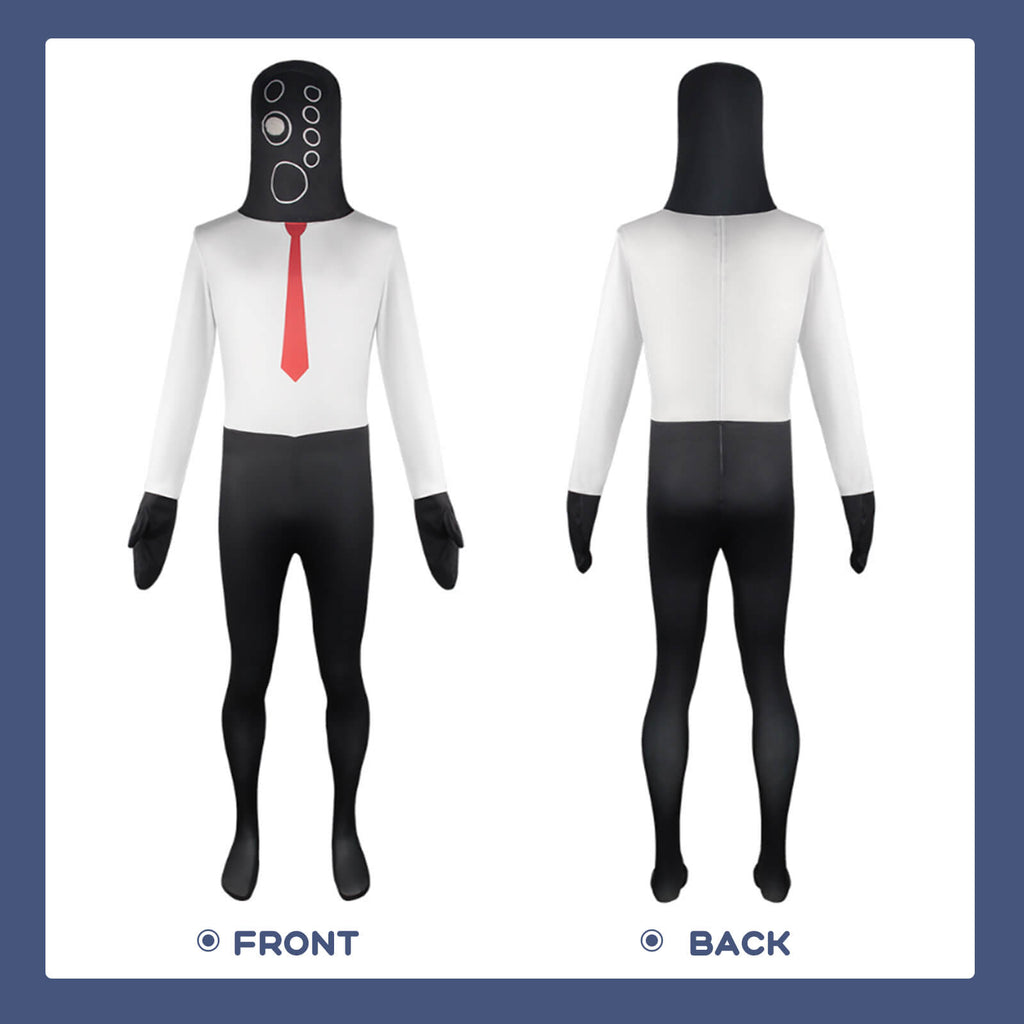 Skibidi Toilet Costume Titan Speakerman Jumpsuit and Helmet Suit Halloween Cosplay Outfit