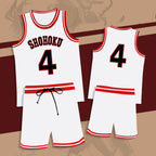 Slam Dunk Jersey Sakuragi Hanamichi #10 Uniform Shohoku Jersey White Basketball Shirt Shorts for Kids Adults