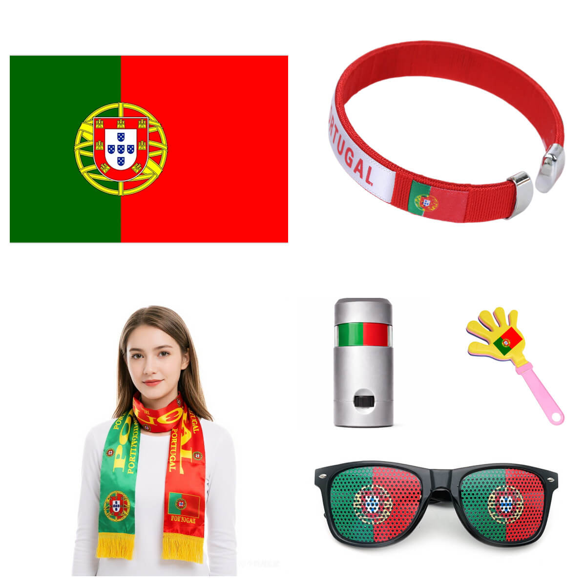 Soccer Fan Support Kit 2026 Football Game Accessories Set for Argentina Mexico Brail