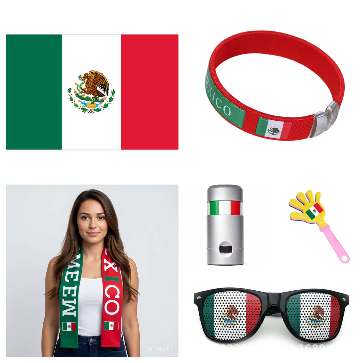 Soccer Fan Support Kit 2026 Football Game Accessories Set for Argentina Mexico Brail
