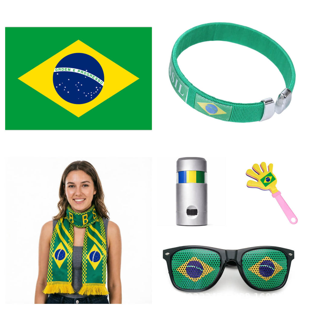 Soccer Fan Support Kit 2026 Football Game Accessories Set for Argentina Mexico Brail