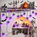 Spider LED String Lights Halloween Decoration Spider Projection Purple Lights for Spooky Holiday Decor